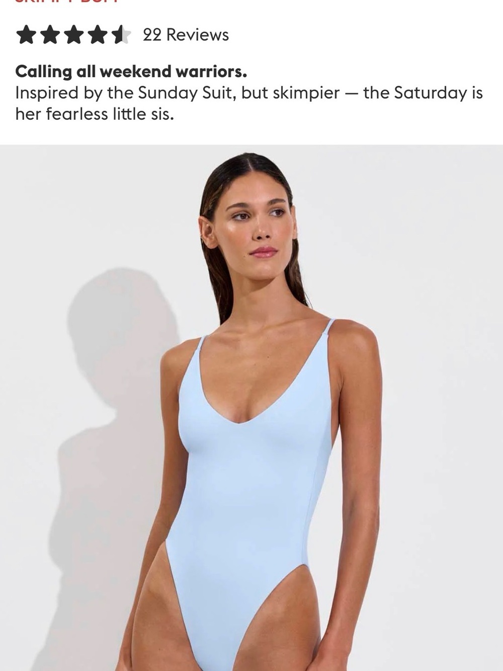 Left On Friday Light Blue One-Piece Swimsuit - V-Neck